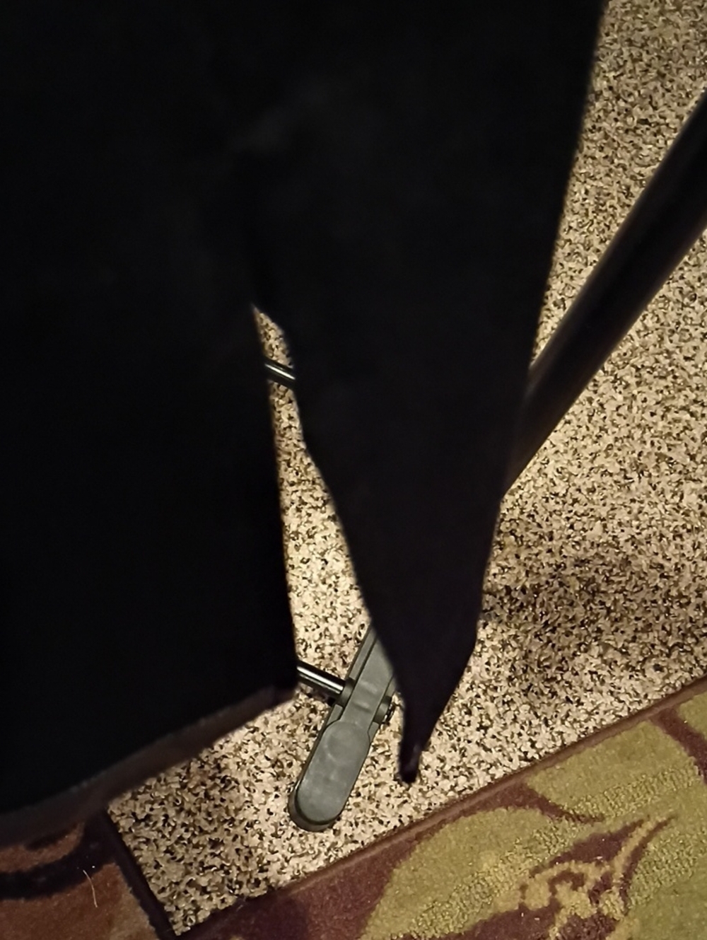 Ming Wang Rayon Blend Black Jacket/Coat with Banded Leather Trim & Side Slits - Picture 12 of 13